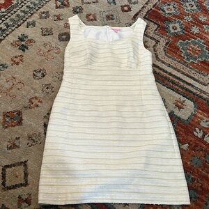 Lilly Pulitzer Ivory and Metallic Mini Dress